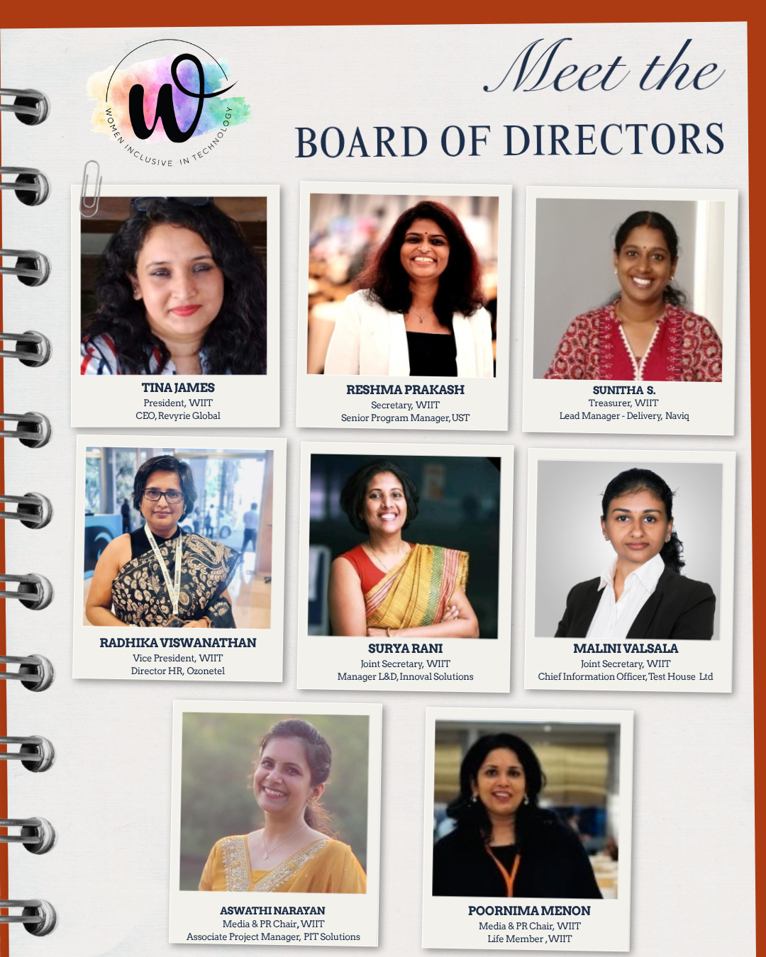 Meet the WIIT Board of Directors — photos and roles of the WIIT leadership team
